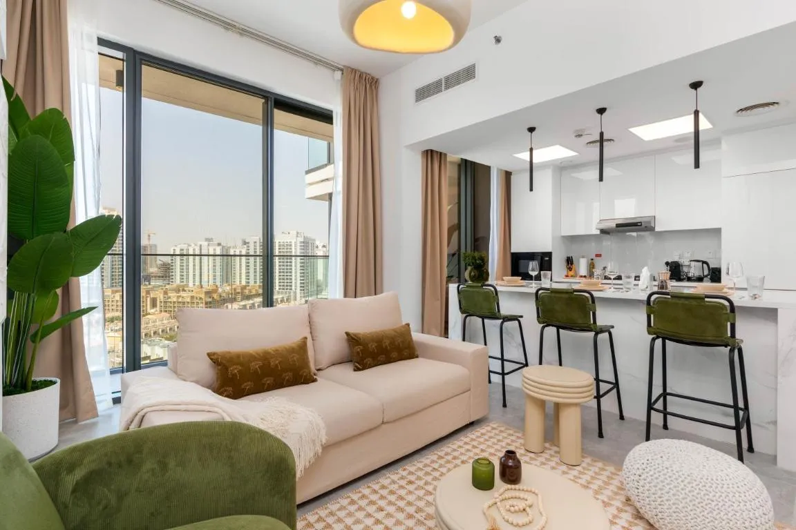 Image of Chic & Modern Retreat in the Heart of JVC / Designer Choice / Sunset Views / Large Corner Balcony / New Building / 4 people