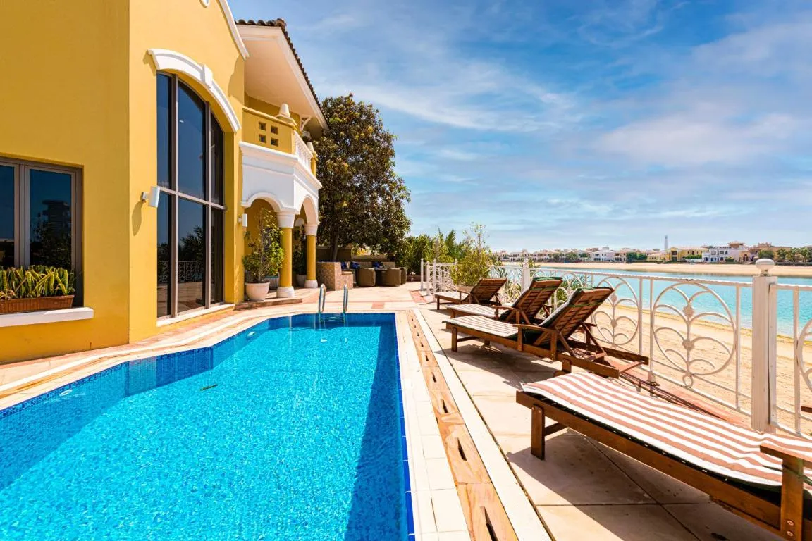 Image of Palm Jumeirah Beachfront private pool villa 5 BR & 1 maids room with access to beach by Oceanview Holiday Homes