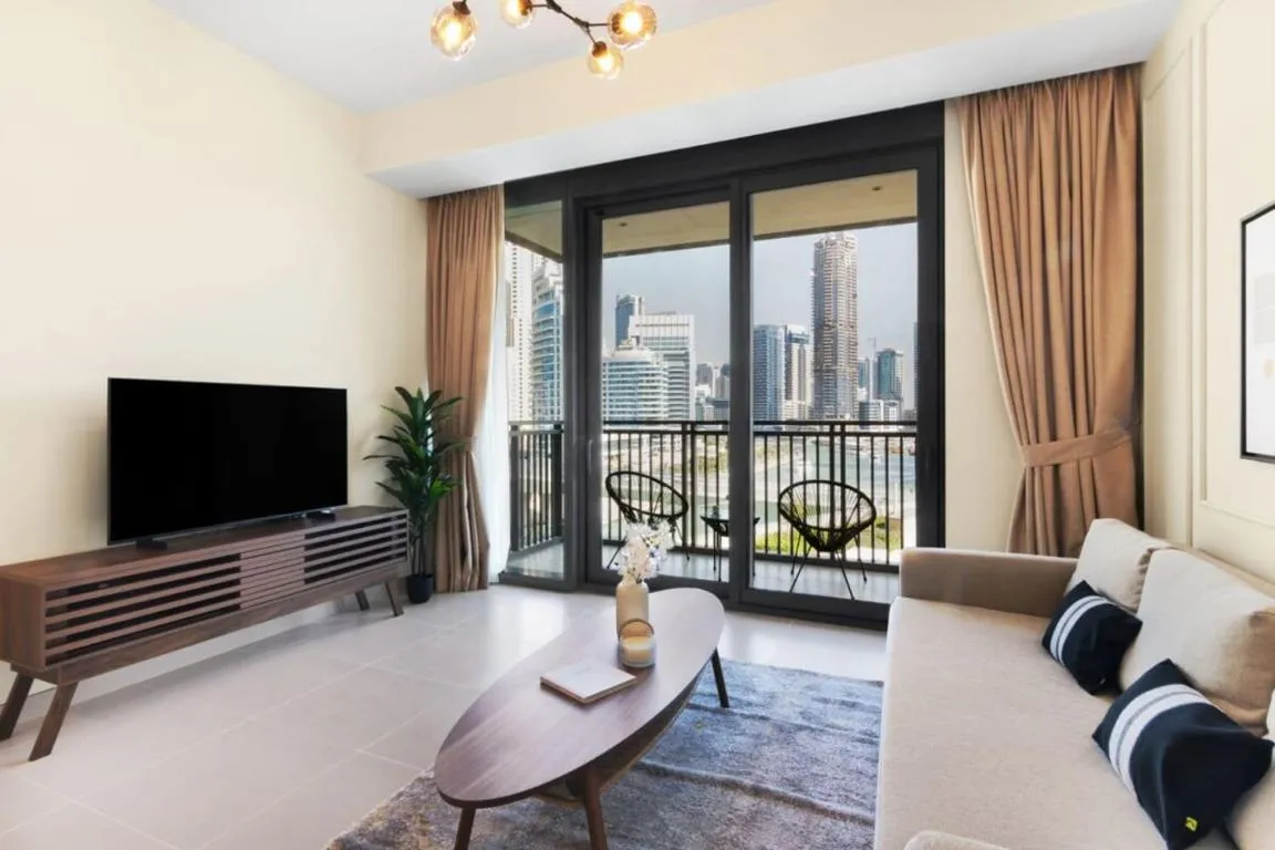 Image of Silkhaus elegant 1BDR pad with Marina and Beach views new building