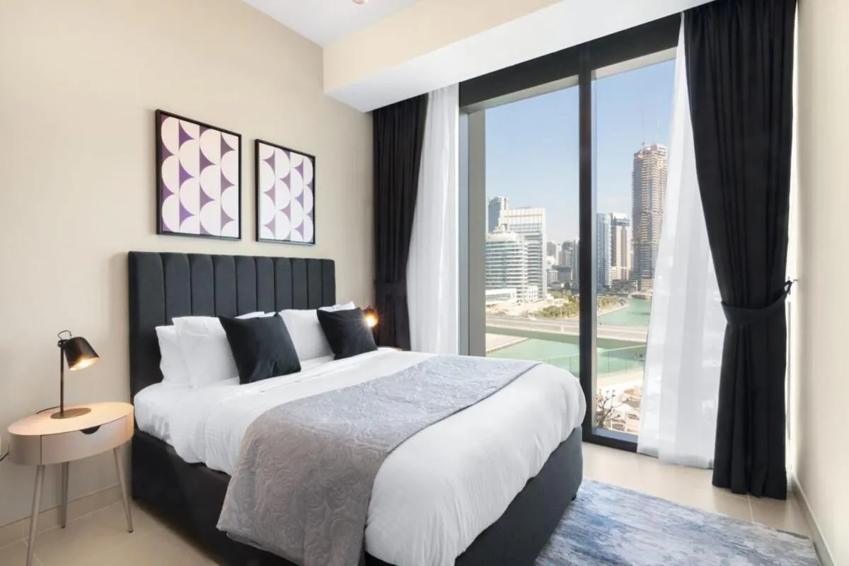 Image 1 of Silkhaus elegant 1BDR pad with Marina and Beach views new building